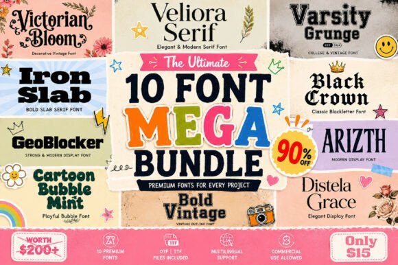 All-in-One Mega Bundle: A Complete Font Collection