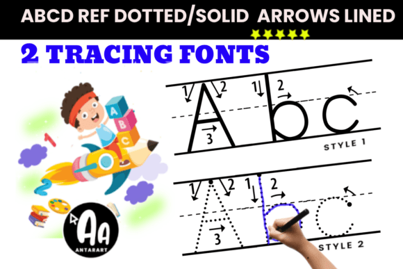 Arrows Lined Letter Tracing for Confident Handwriting
