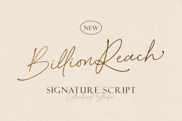 Billion Reach: A Romantic Handwritten Font for Elegant Designs