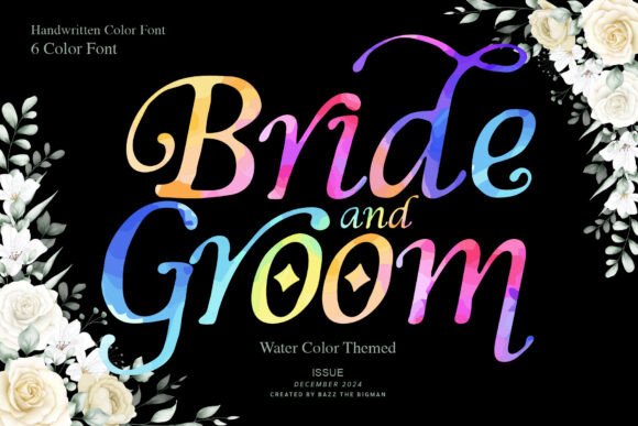 Bride and Groom: A Watercolor Font of Elegant Style