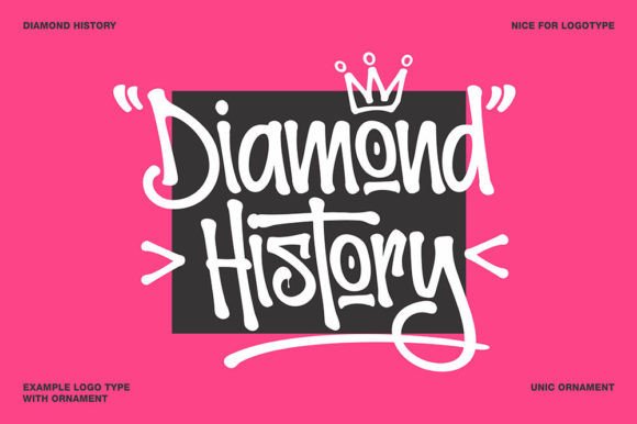 Diamond History: A Stylish Graffiti Display Typeface