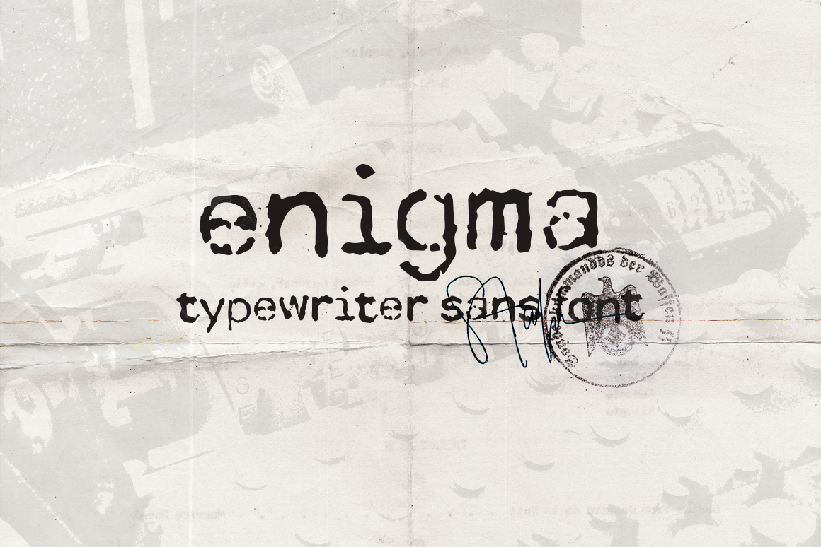 Enigma Typewriter Sans: Authentic Vintage Document Aesthetics
