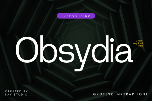 Obsydia: A Modern Typeface for Sharp, Minimalist Design