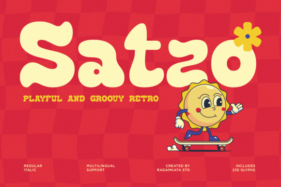 Ssatzo: A Groovy Retro Display Font for Creative Projects