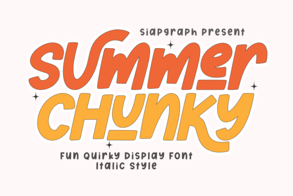 Summer Chunky Italic: A Fun, Quirky Display Font