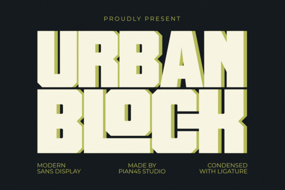 Urban Block: Commanding Bold Display for Modern Design