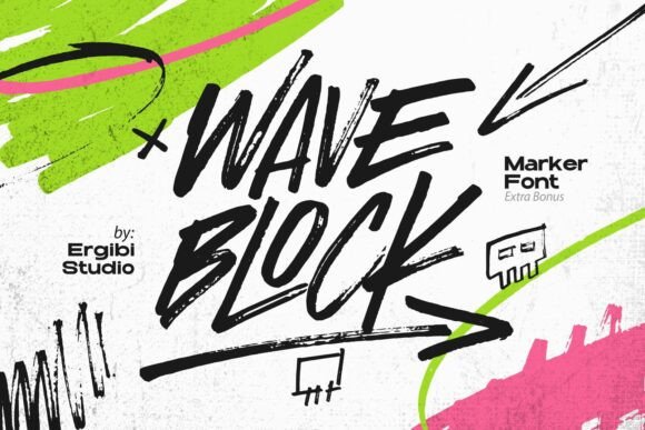 Wave Block: The Energetic Brush Typeface for Bold Designs